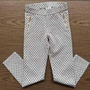 Janie and Jack Geo Jacquard Pant. Size 6, cream color.